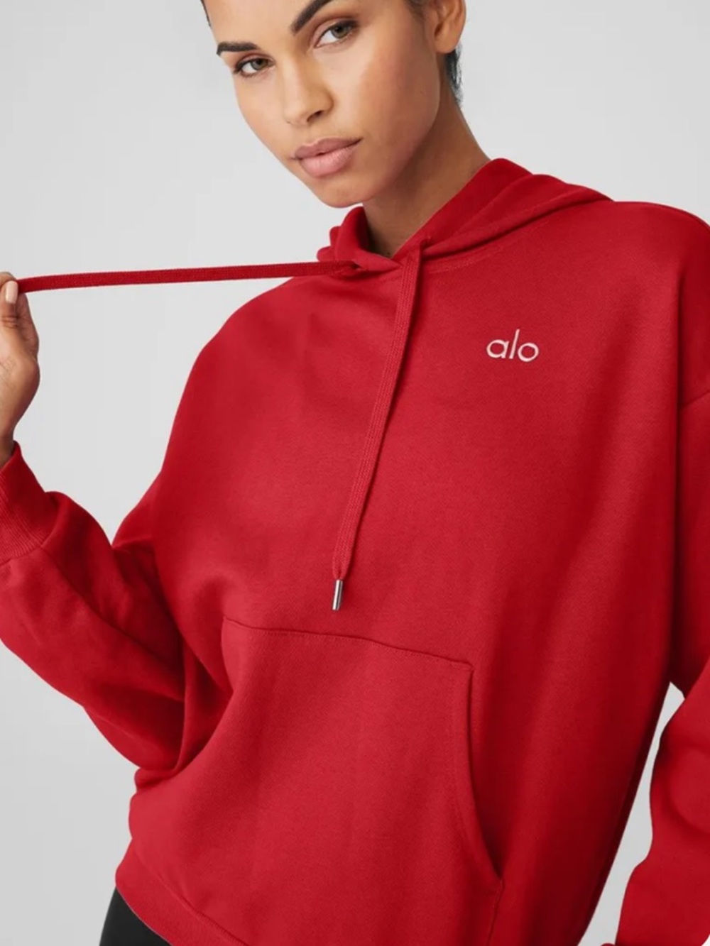 ALO Yoga Accolade Hoodie Limited Edition Bold Red Size Medium